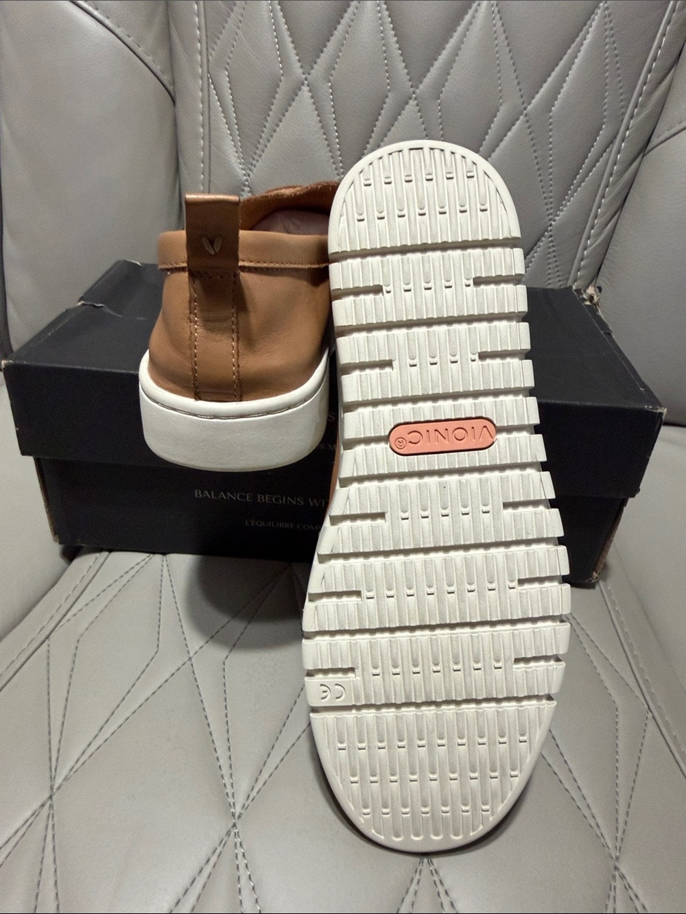 Vionic Uptown Loafer in Tan with White Sole - Picture 13 of 15